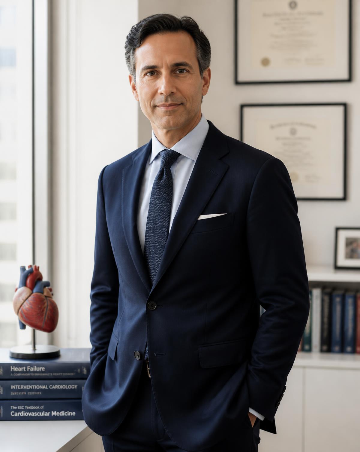 Portrait of the founding cardiologist of HeartSpan Cardiovascular